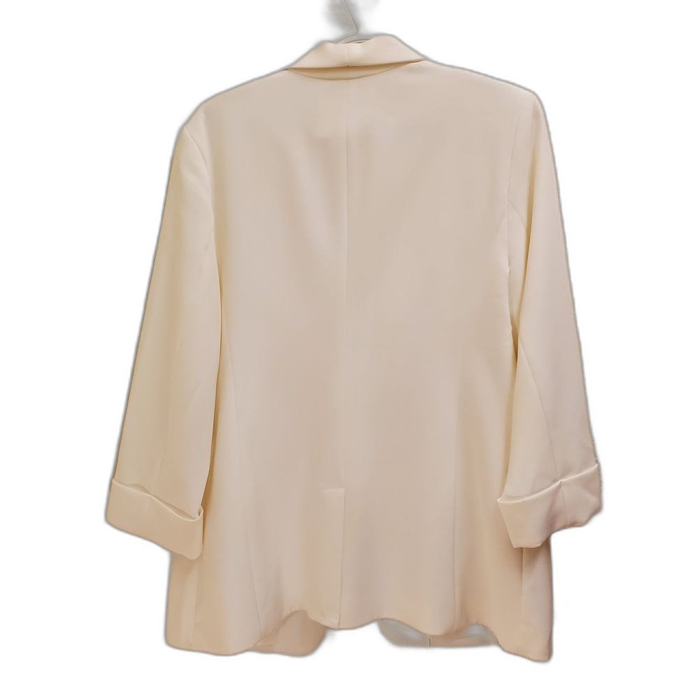 Women's Cream Open-Front Blazer Jacket - Picture 2 of 9
